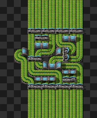 Balanceador 8 para 8 do livro de esteira azul, capturado no jogo com circuitos eletrônicos passando