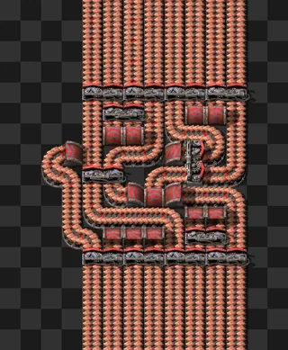 Balanceador 8 para 8 do livro de esteira vermelha, capturado no jogo com chapas de cobre passando